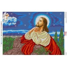 БА2-107 Иисус на оливковой горе. Схема для вышивки бисером ТМ Вышиванка