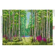 БА2-110 Березовый лес . Схема для вышивки бисером ТМ Вышиванка