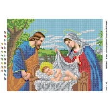 БА3-040 Святое семейство. Схема для вышивки бисером ТМ Вышиванка