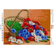 БА3-316 Цветы в корзине. Схема для вышивки бисером ТМ Вышиванка