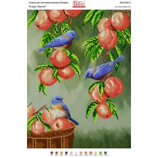 БА3-320 В саду. Персики. Схема для вышивки бисером ТМ Вышиванка
