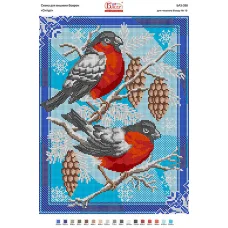 БА3-388 Снегири. Схема для вышивки бисером ТМ Вышиванка