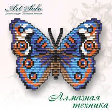 БАТ-002 Бабочка-магнит - Анютины Глазки (Junonia orithya). ТМ Артсоло