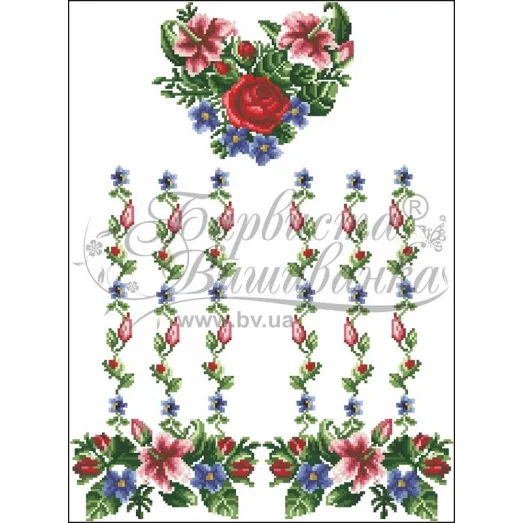 БДд-014 Заготовка детской сорочки для вышивки бисером. Барвиста Вышивка