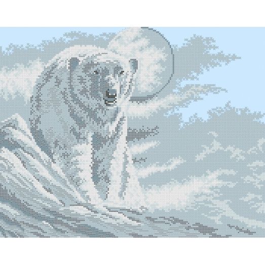 ФЧК-3104 Белая медведица. Схема для вышивки бисером Феникс