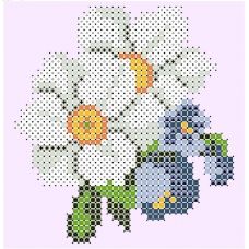 ФЧК-6061 Белые цветы. Схема для вышивки бисером Феникс