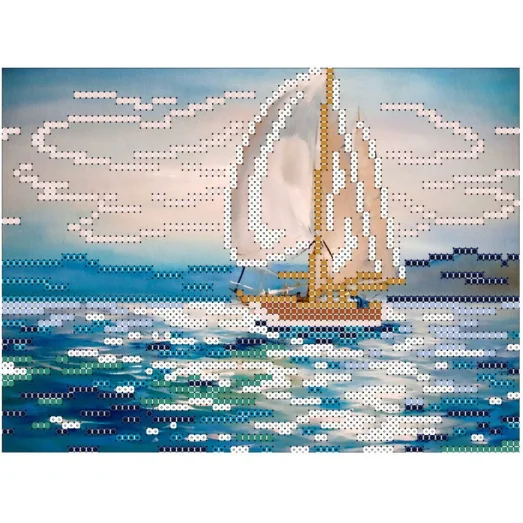 ФЧК-5022 Белый парус в Чёрном море. Схема для вышивки бисером Феникс
