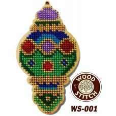 WS-001 Елочная игрушка. Набор для вышивки WoodStitch