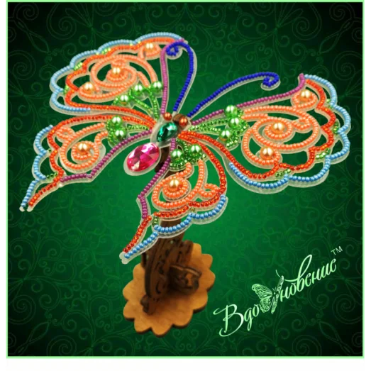 BGP-082 Ажурная 3d бабочка Набор для вышивки бисером ТМ Вдохновение