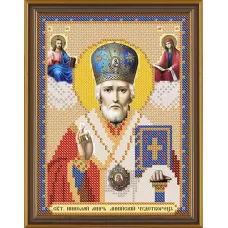 БИС5014 Св. Николай Чудотворец. Схема для вышивки бисером Нова Слобода