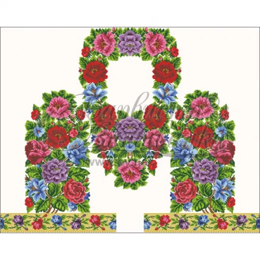 БЖд-006 (белая). Заготовка женской сорочки. Барвиста Вишиванка