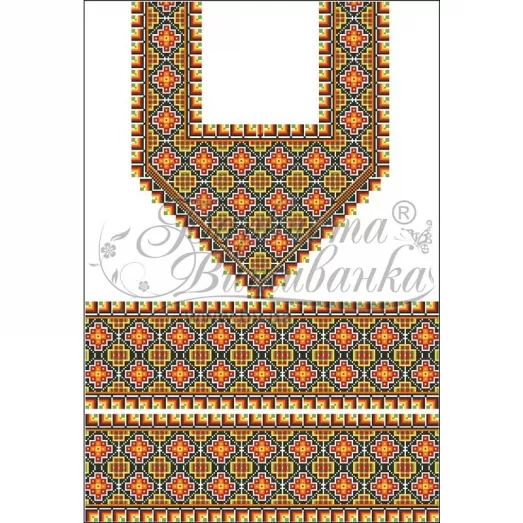 БЖд-029 (белая). Заготовка женской сорочки. Барвиста Вишиванка