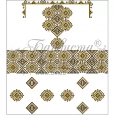 БЖд-033 (белая). Заготовка женской сорочки. Барвиста Вишиванка
