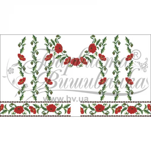 БЖд-050 (белая). Заготовка женской сорочки. Барвиста Вишиванка