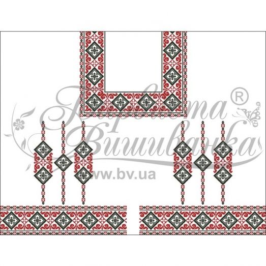 БЖд-078 (белая). Заготовка женской сорочки. Барвиста Вишиванка