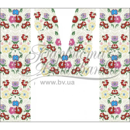 БЖд-090 (белая). Заготовка женской сорочки. Барвиста Вишиванка