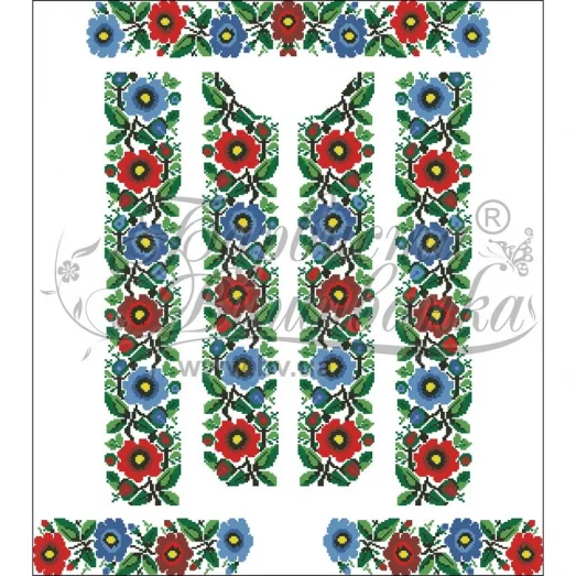 БЖд-098 (белая). Заготовка женской сорочки. Барвиста Вишиванка