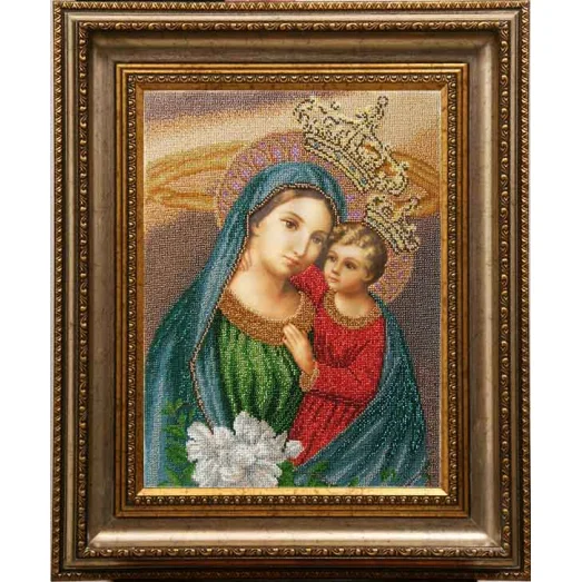 БЯЦ Богородица (яблоневый цвет). Схема для вышивки бисером БС Солес