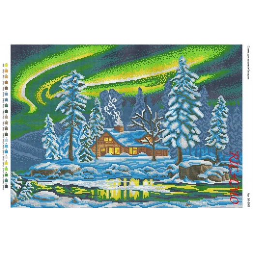 А2Н_002 БК-2009 Северное сияние. Схема для вышивки бисером ТМ Virena