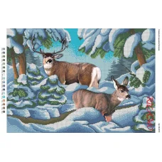 А2Н_034 БК-2010 Олени. Схема для вышивки бисером ТМ Virena