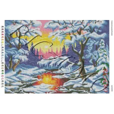 А2Н_038 БК-2021 Зимний закат. Схема для вышивки бисером ТМ Virena