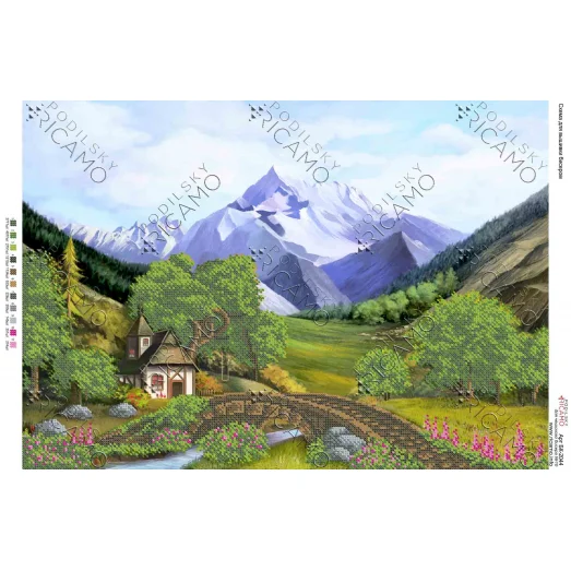 А2Н_044 БК-2044 Альпийский пейзаж. Схема для вышивки бисером ТМ Virena