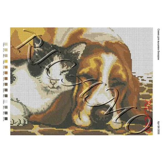 БК-3056 Вместе навсегда. Схема для вышивки бисером ТМ Virena