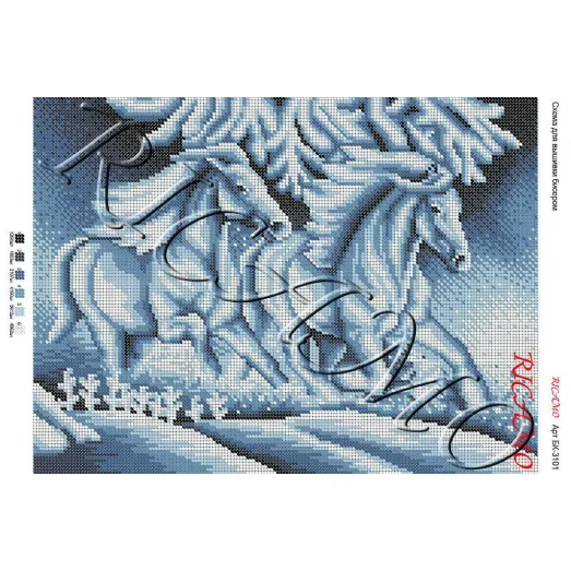 БК-3101 Снежный вихрь. Схема для вышивки бисером ТМ Virena