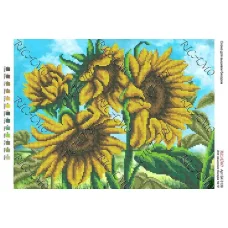 А3Н_019 БК-3139 Подсолнухи. Схема для вышивки бисером ТМ Virena