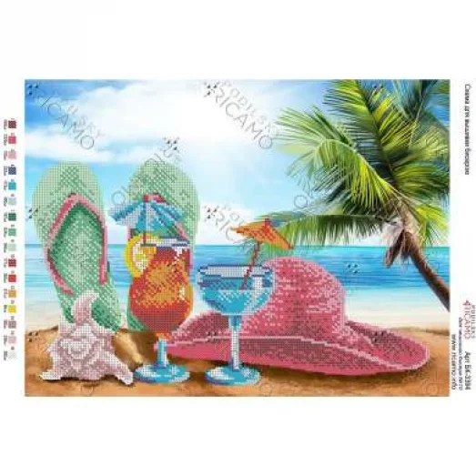 А3Н_241 БК-3394 Берег моря. Схема для вышивки бисером ТМ Virena