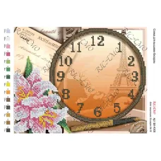 А4Н_083 БК-4308 Часы. Схема для вышивки бисером ТМ Virena