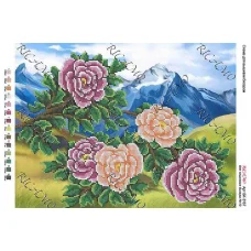 А3Н_029 БК-3167 Розы. Схема для вышивки бисером ТМ Virena