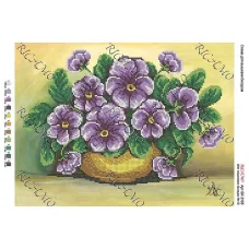 А3Н_030 БК-3168 Фиалки. Схема для вышивки бисером ТМ Virena