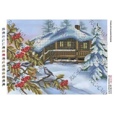 А3Н_032 БК-3172 Домик в деревне. Схема для вышивки бисером ТМ Virena