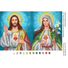 А4Р_051 БКР-4218 Св. Сердце Иисуса и Непорочное Сердце Марии. Схема для вышивки TM Virena