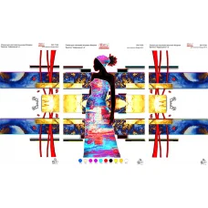 МД-006 Триптих Африканка. Схема для вышивки бисером ТМ Вышиванка