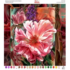 КВ-020 Романтический пион. Рисунок для вышивки бисером ТМ Вышиванка