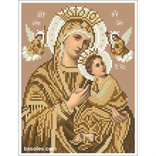 БНП-м-с (набор) Богородица неустанной помощи (маленькая-сепия). БС Солес