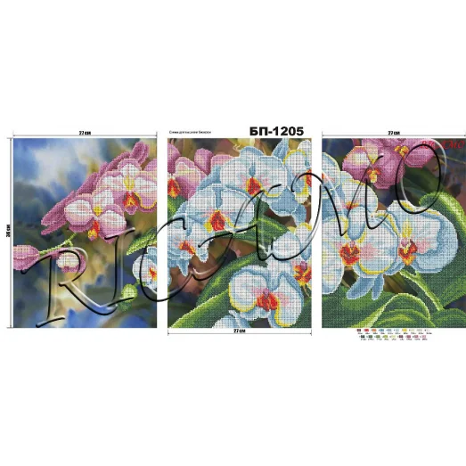 СПД_003 БП-1205 Модульная картина Орхидеи. TM Virena