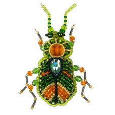 БП-329 Зелёный жук. Набор для вышивки украшения Чаривна Мить