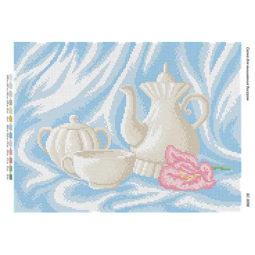 БС-3098 Сервиз. Схема для вышивки бисером. Сяйво БСР