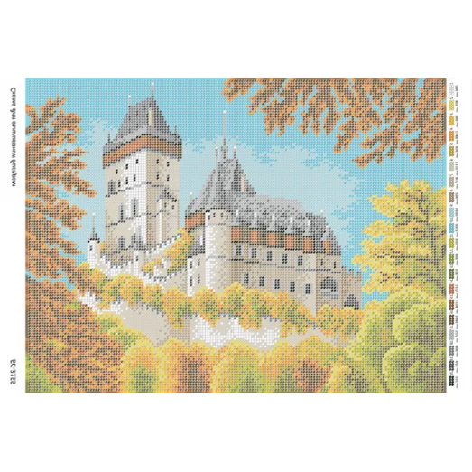 БС-3155 Замок. Схема для вышивки бисером. Сяйво БСР