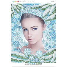 БС-3346 Девушка-зима. Схема для вышивки бисером ТМ Сяйво