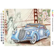 БС-4212 Ретро машина. Схема для вышивки бисером ТМ Сяйво