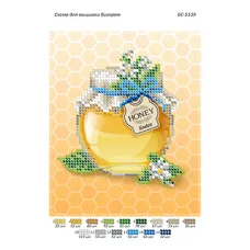 БС-5139 Мёд. Схема для вышивки бисером ТМ Сяйво