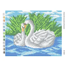 БС-4032 Лебеди. Схема для вышивки бисером ТМ Сяйво