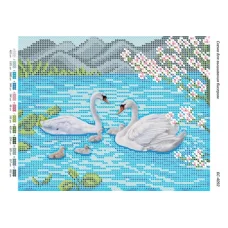 БС-4092 Лебеди. Схема для вышивки бисером ТМ Сяйво