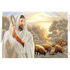 БСР-2041 Иисус Пастырь. Схема для вышивки бисером ТМ Сяйво