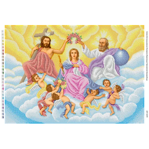 БСР-2079 Коронация Пресвятой Богородицы. Схема для вышивки бисером ТМ Сяйво БСР