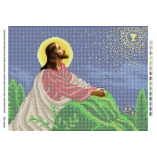 БСР-3049А Моление Иисуса Христа в саду Гефсиманском. Схема для вышивки бисером Сяйво БСР